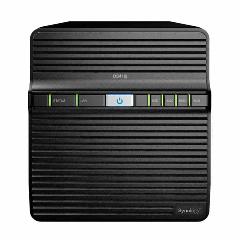 The Synology Diskstation DS418j has four bays and is a great option for homes with large media libraries