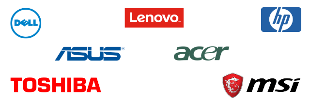 Our laptop repairs covers Dell, HP, Asus, Toshiba, Lenovo, Acer, MSI and all other major brands